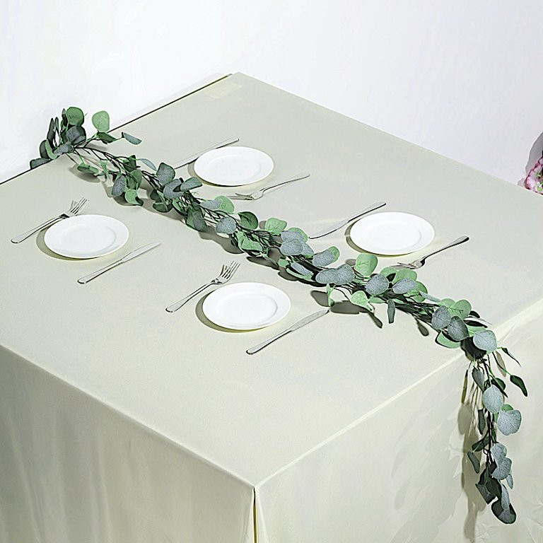 BalsaCircle 6.5 ft Frosted Green Artificial Eucalyptus Leaves Vine Garland Wedding Party Centerpi... | Walmart (US)