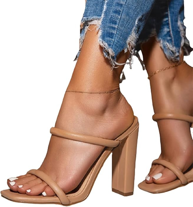 Fashion Women High Heels Sandals, Women's Banquet Sandals Waterproof Platform Toe Sandals (Color ... | Amazon (US)