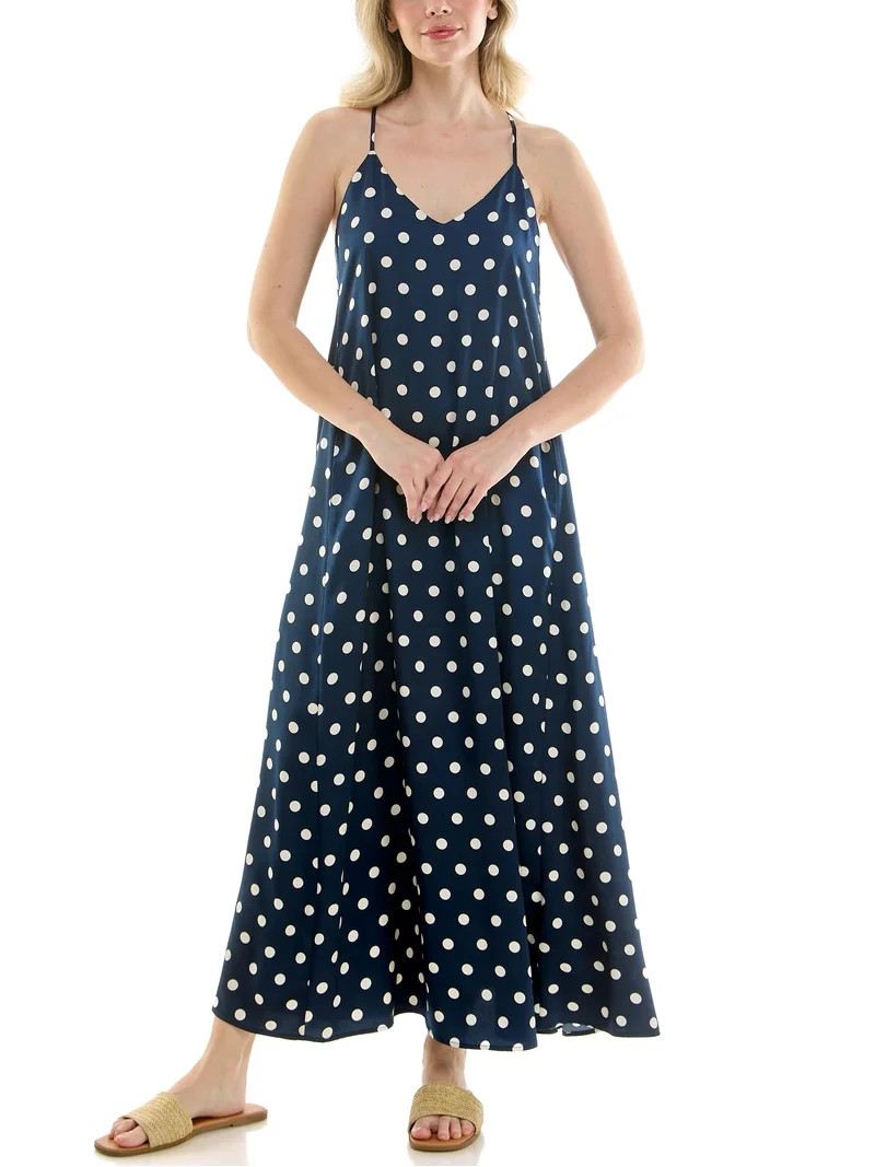 Nicole Miller Women's Maxi Slip Dress With Built In Bra, Sizes S-XL | Walmart (US)