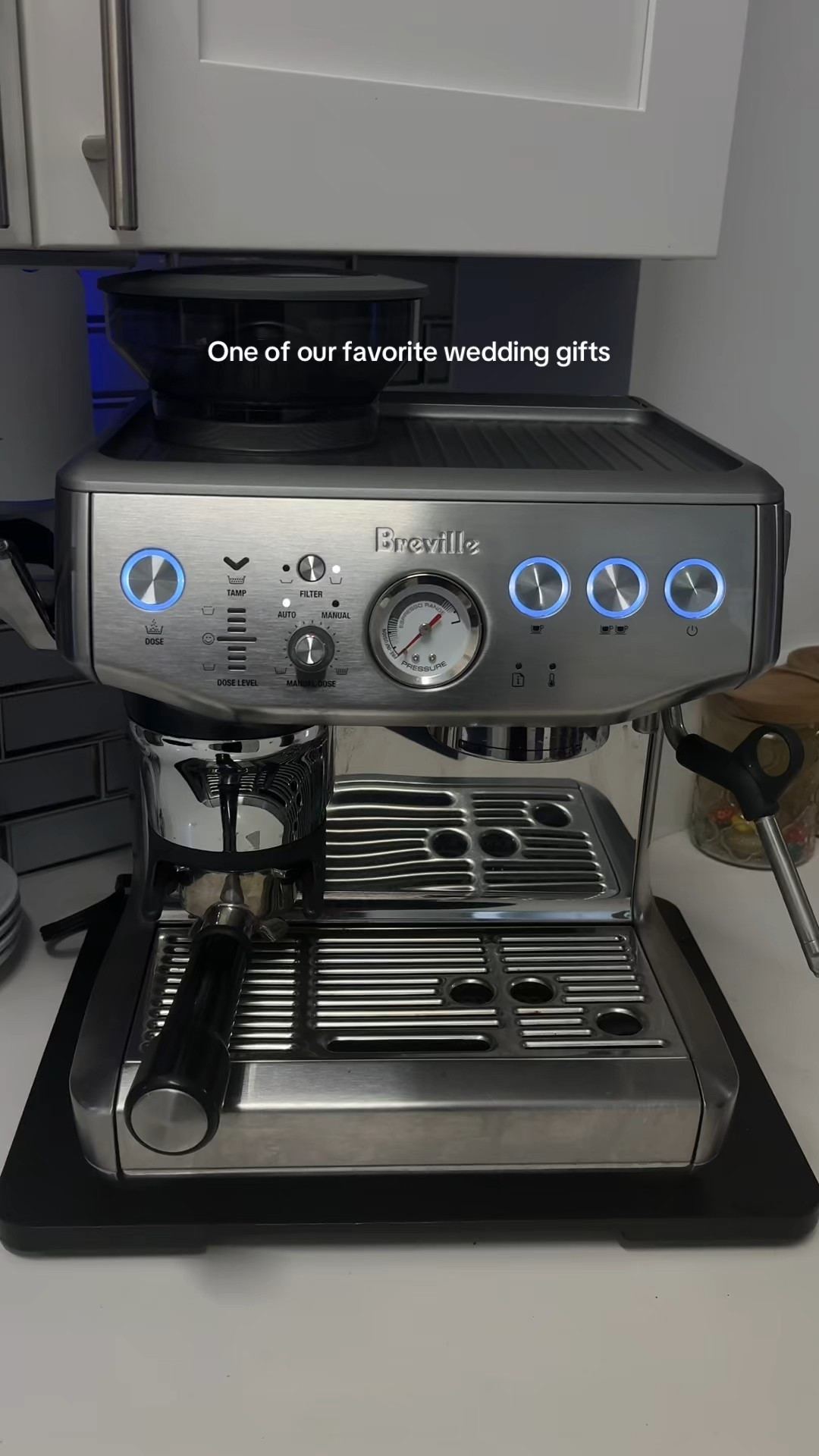 This Breville barista coffee machine was one of our favorite wedding gifts! People could contribute any amount which was perfect! Perfect for lattes, espressos, americanos and more! We use it daily! 

#LTKWedding #LTKdayinmylife #LTKHome
