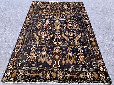 Authentic Hand Knotted Vintage Afghan Zakani Balouch Wool Area Rug 4.9 x 3.1 Ft  | eBay | eBay US