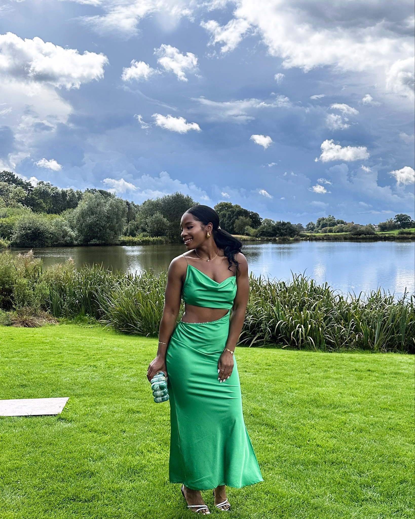 Stunning summer wedding green dress.☀️ Wearing a size XS

Clutch has sold out so I’ve tagged another Cult Gaia style I think could work with this dress. 💚

#LTKwedding #LTKpartywear #LTKluxury