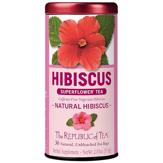 The Republic of Tea Natural Hibiscus Superflower Tea (36 Tea Bags) | Amazon (US)