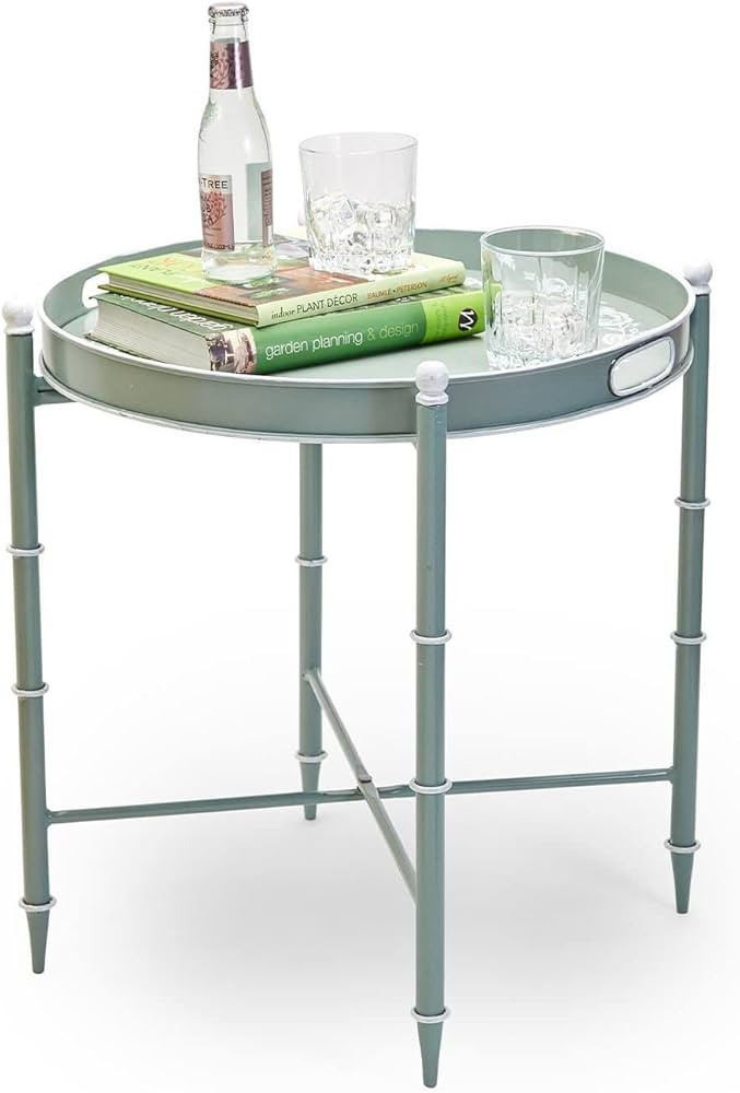 Two's Company Fleurette Hand-Painted Floral Pattern Side/End Table | Amazon (US)