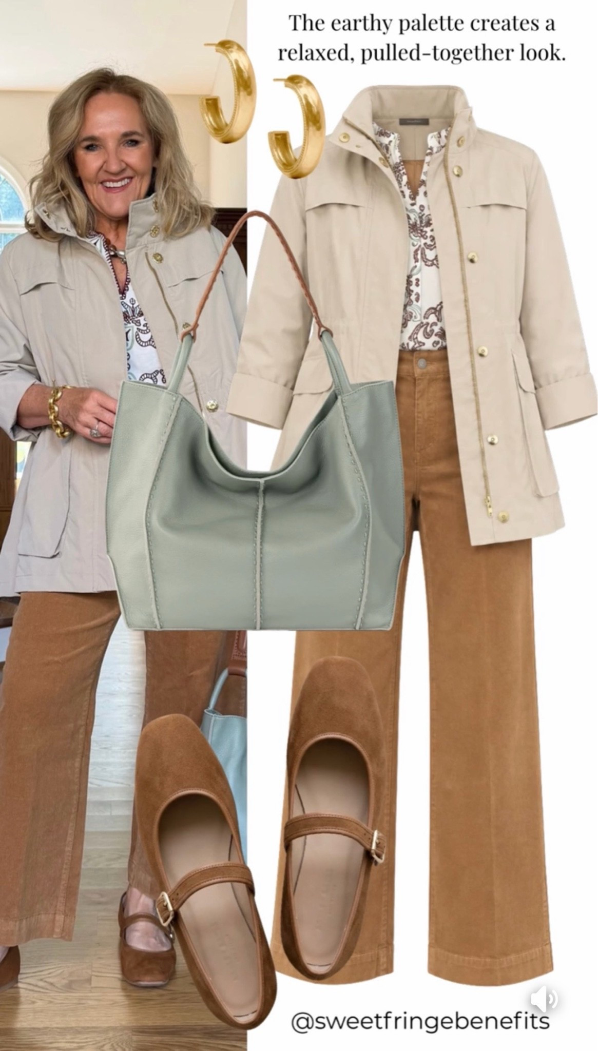 Belk outfit 
￼True to size. Corduroys size 8 The raincoat comes in petite and regular. The petite medium fits great. It is water resistant, but not waterproof. ￼￼

#LTKOver40 #LTKootd #LTKSeasonal