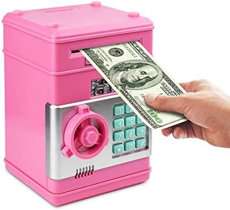 Setibre Piggy Bank, Electronic ATM Password Cash Coin Can Auto Scroll Paper Money Saving Box Toy ... | Amazon (US)