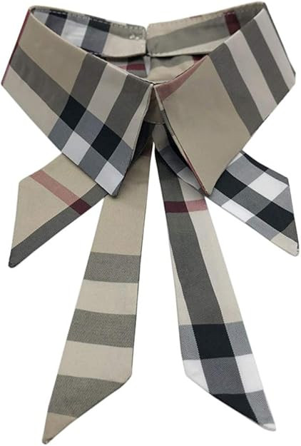 Detachable Fake Collar Lapel Plaid Blouse False Collar Choker Peter Pan Necklace Neck Bow Tie | Amazon (US)