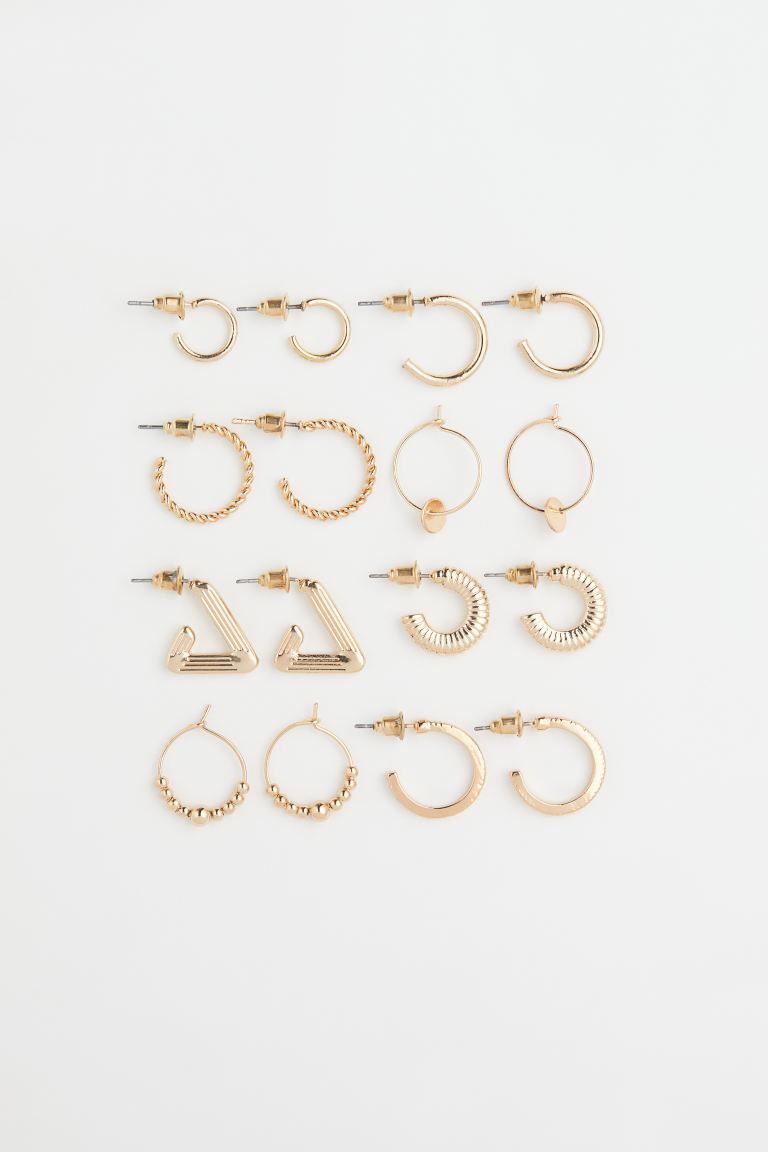 8 Pairs Earrings | H&M (US + CA)