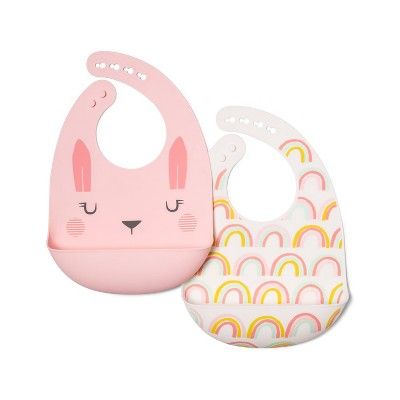 Silicone Bib with Decal - Cloud Island™ Rabbit/Rainbow | Target