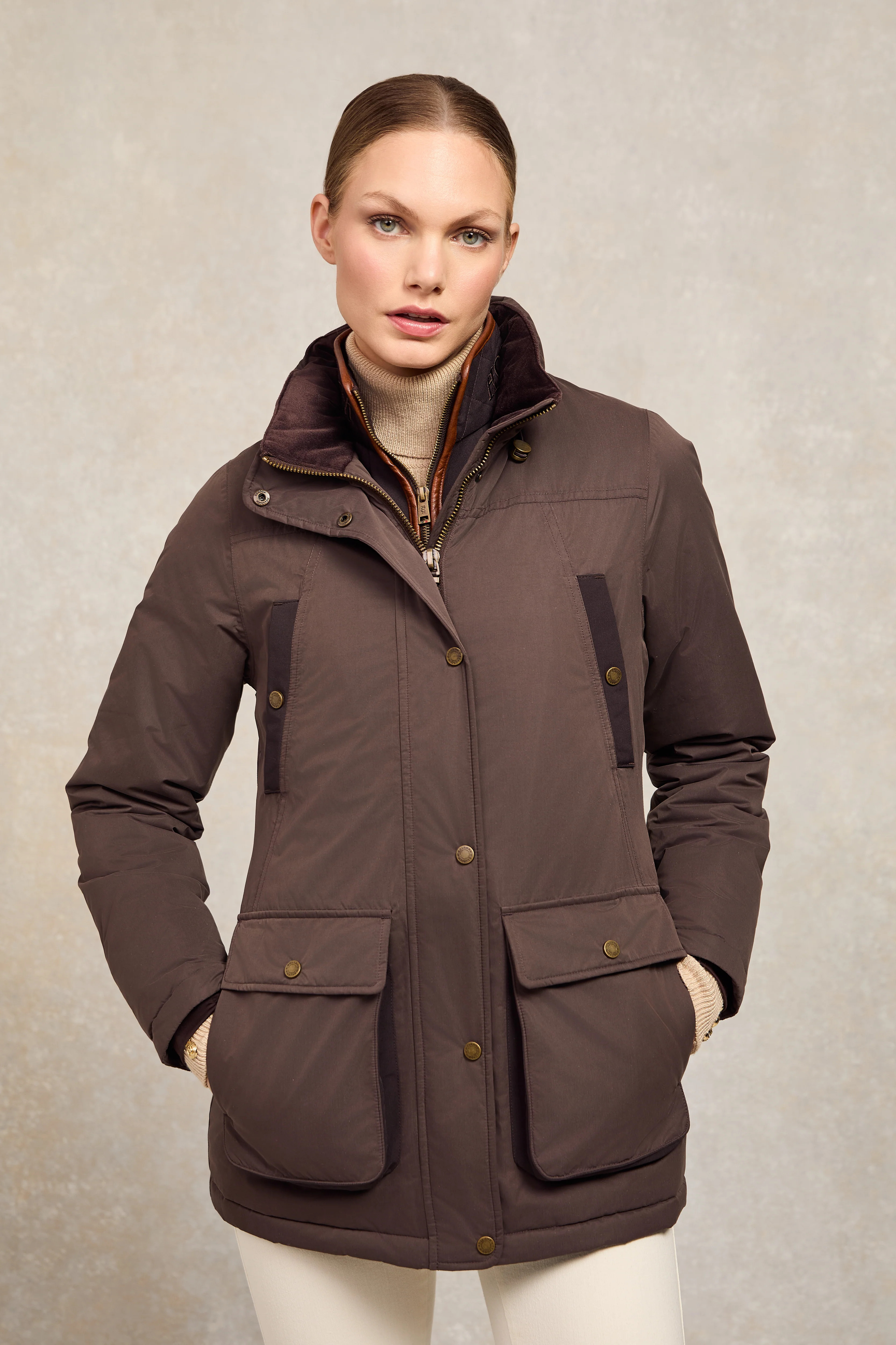 Stamford Country Coat (Chocolate) | Holland Cooper