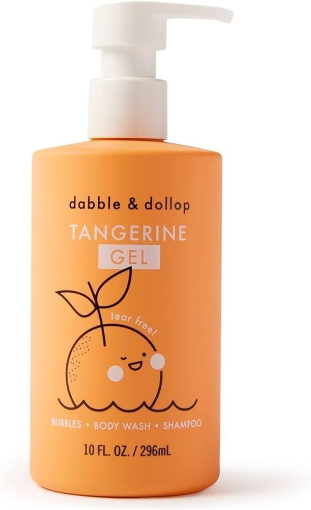 Dabble & Dollop Tangerine Body Wash & Shampoo - 3 in 1 Natural Bubble Bath for Kids, USA-Made, Pa... | Amazon (US)
