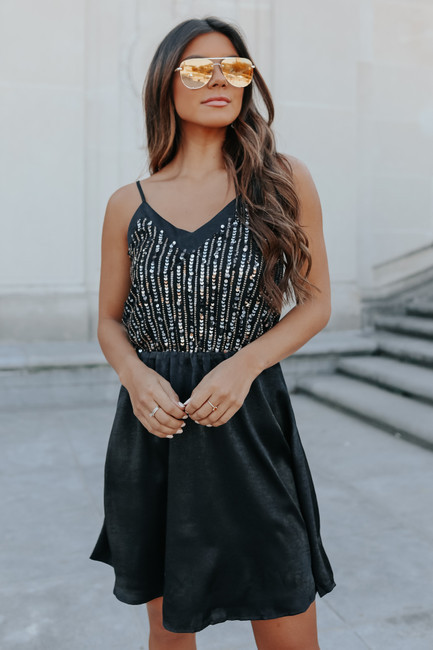 Total Icon Sequin Satin Dress | Magnolia Boutique