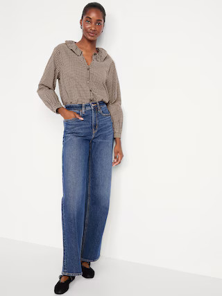 Button-Down Ruffle Shirt | Old Navy (US)