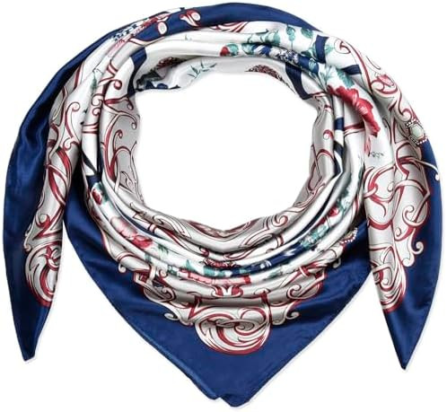 corciova 35x35 Large Square Satin Hair Scarf for Women – Silk-Feel Head Wrap, Night Protection,... | Amazon (US)
