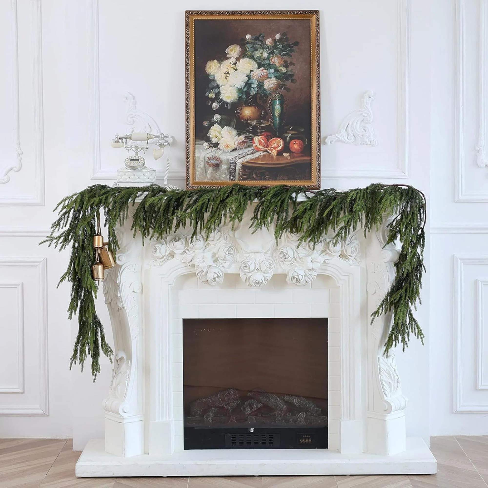 The Holiday Aisle® Norfolk Pine Garland - 9Ft Artificial Christmas Garland Faux Greenery Garland... | Wayfair North America