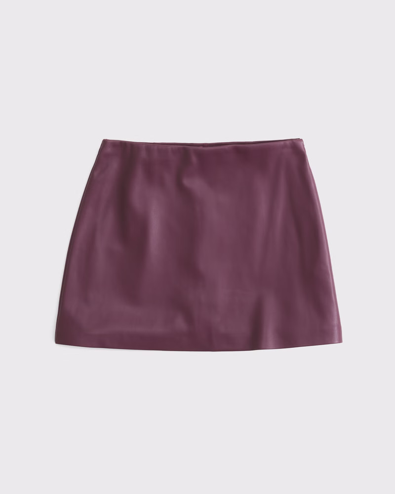 The A&F Scarlett Vegan Leather Mini Skort | Abercrombie & Fitch (US)