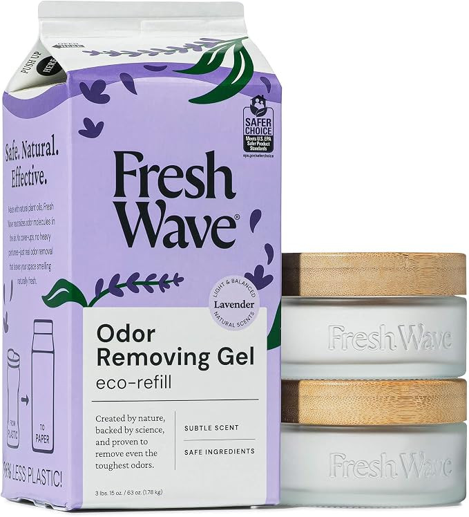 Fresh Wave Odor Removing Gel Eco-Refill, 63 oz. Lavender Scent | 2 Empty Refillable Glass Jars | ... | Amazon (US)