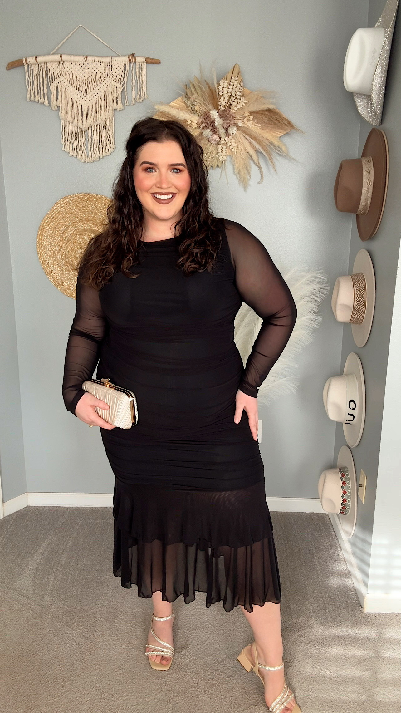 Amazon wedding guest dress black mesh mermaid style 🖤 XL 

#LTKStyleTip #LTKPlusSize #LTKFindsUnder50