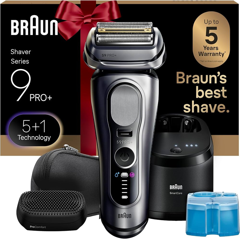 Braun Series 9 PRO+ Electric Shaver, Wet & Dry Razor, Pro SensoAdapt, 6in1 SmartCare Center, 9697... | Amazon (US)