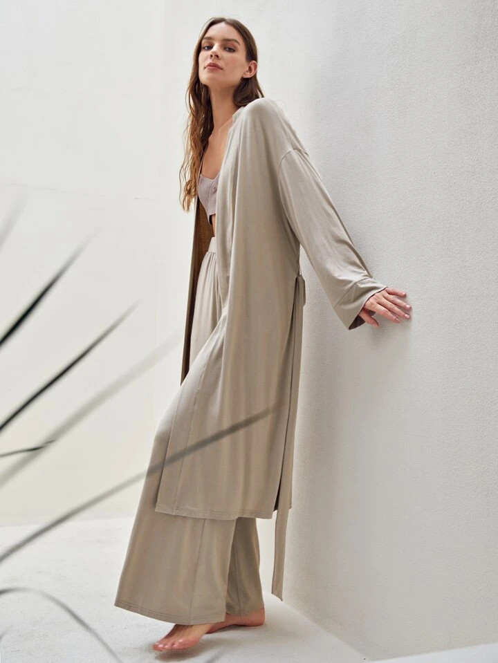 MOTF PREMIUM VISCOSE SUPER SOFT MODAL BELTED ROBE | SHEIN