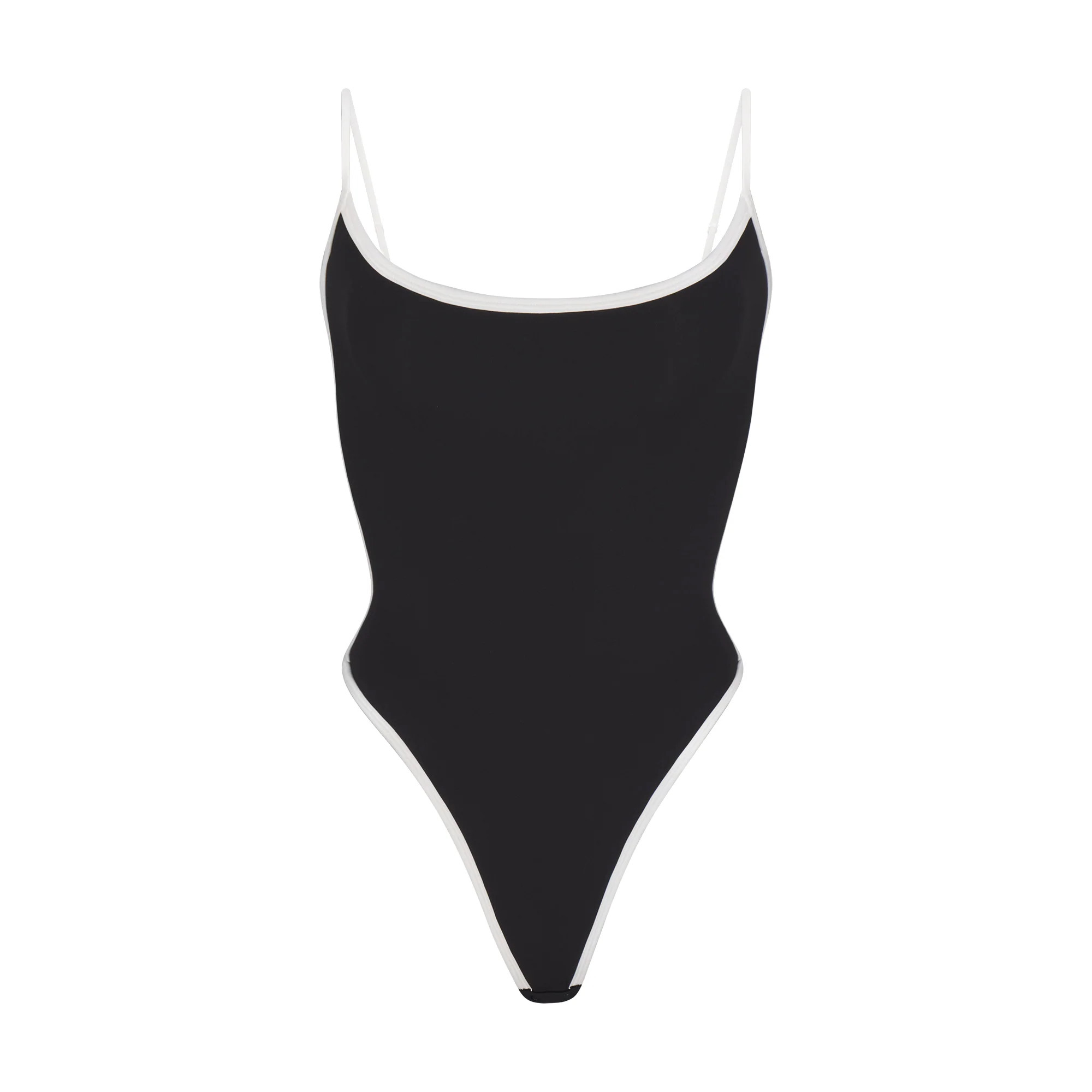 FITS EVERYBODY CONTRAST TRIM SCOOP NECK BODYSUIT | ONYX | SKIMS (US)