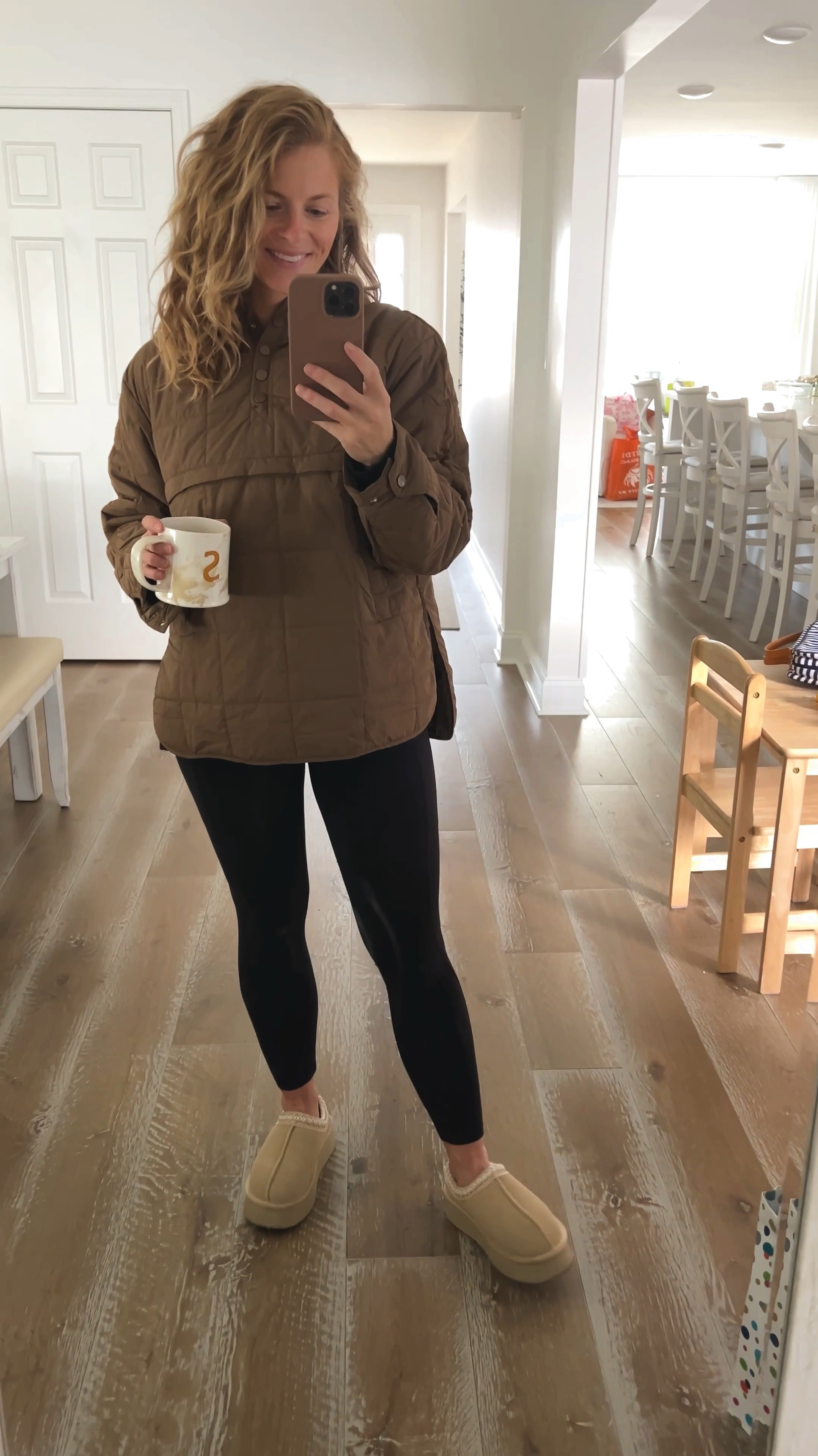 Loving this lightweight, quilted puffer jacket for these fall days 🤎 it is TTS with a slightly oversized fit. This find is definitely bump friendly, too. Coupon available now! 

#LTKBump #LTKVideo #LTKActive