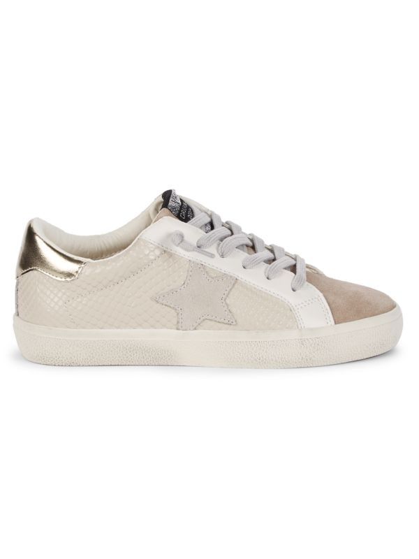 Mixed-Media Star Patch Sneakers | Saks Fifth Avenue OFF 5TH (Pmt risk)