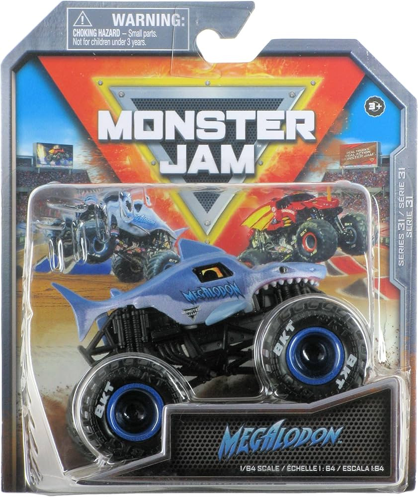Monster Jam 2023 Spin Master 1:64 Diecast Truck Series 31 Legacy Trucks Megalodon | Amazon (US)