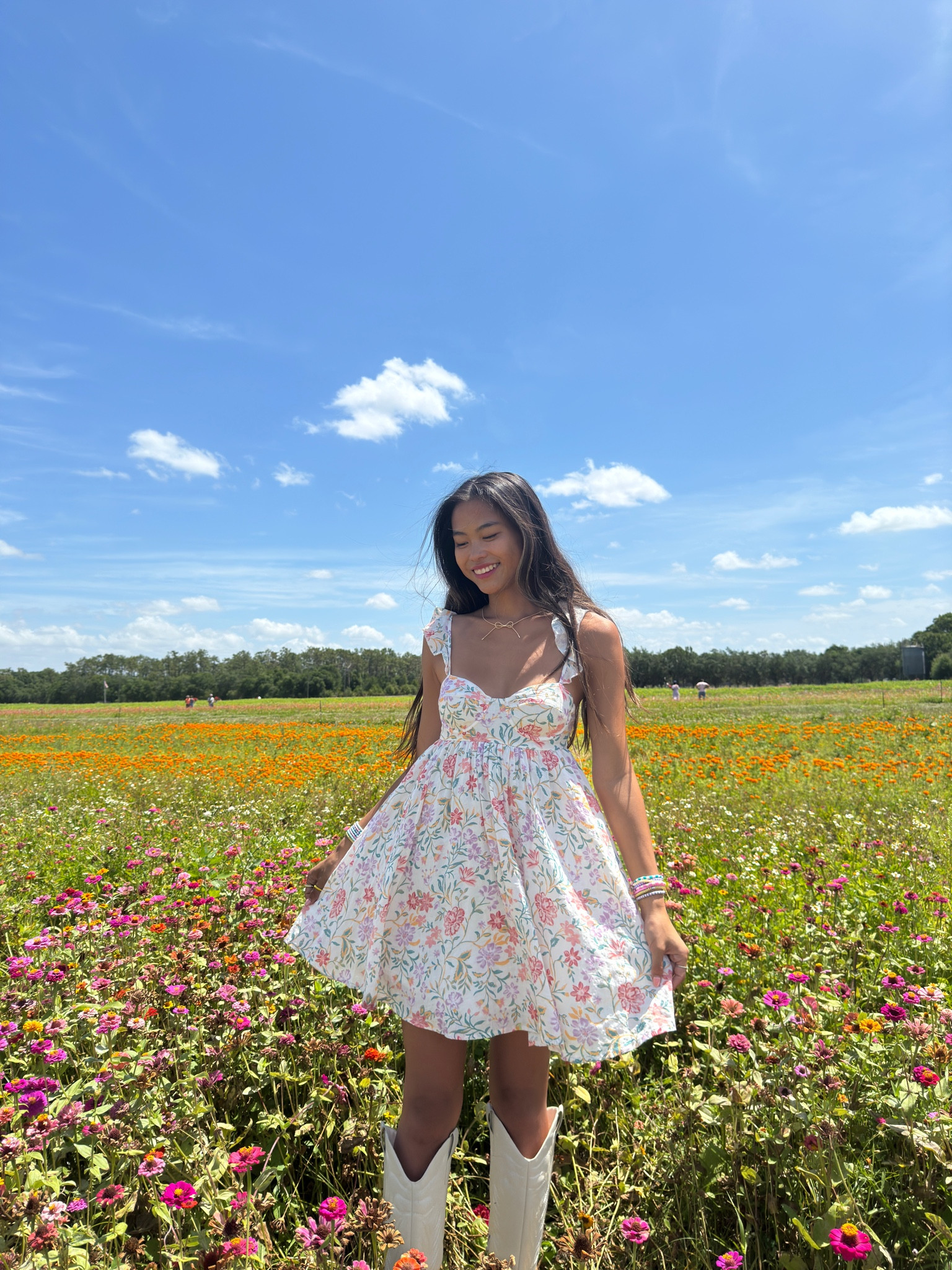 girly floral dress perfect for spring! wearing my fav white cowboy boots and a new bow necklace that I got! everything linked below 🌸

#LTKfindsunder50 #LTKSeasonal #LTKstyletip