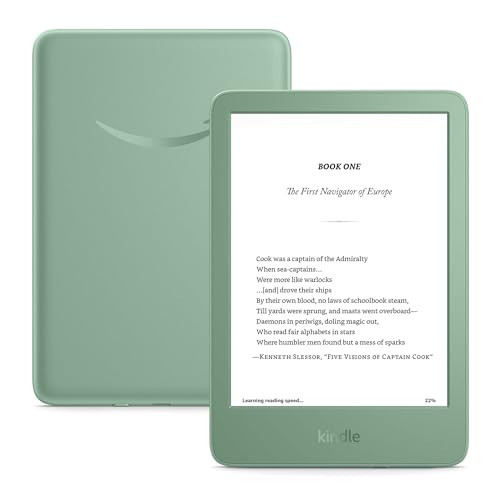 New Amazon Kindle (16 GB) - Lightest and most compact Kindle, with glare-free display, faster page turns, adjustable front light, and long battery life- Without Lockscreen Ads - Matcha + 3 Months of Kindle Unlimited (with auto-renewal) | Amazon (US)