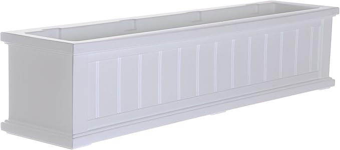 Mayne 4841-W Cape Cod Polyethylene Window Box, 4-Foot, White | Amazon (US)