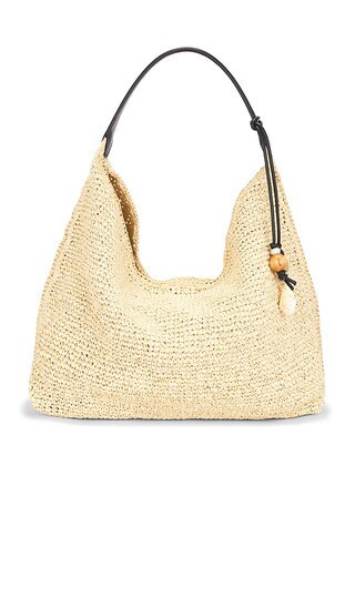 Madewell Lg Raffia Shoulder Bag in Black. | Revolve Clothing (Global)
