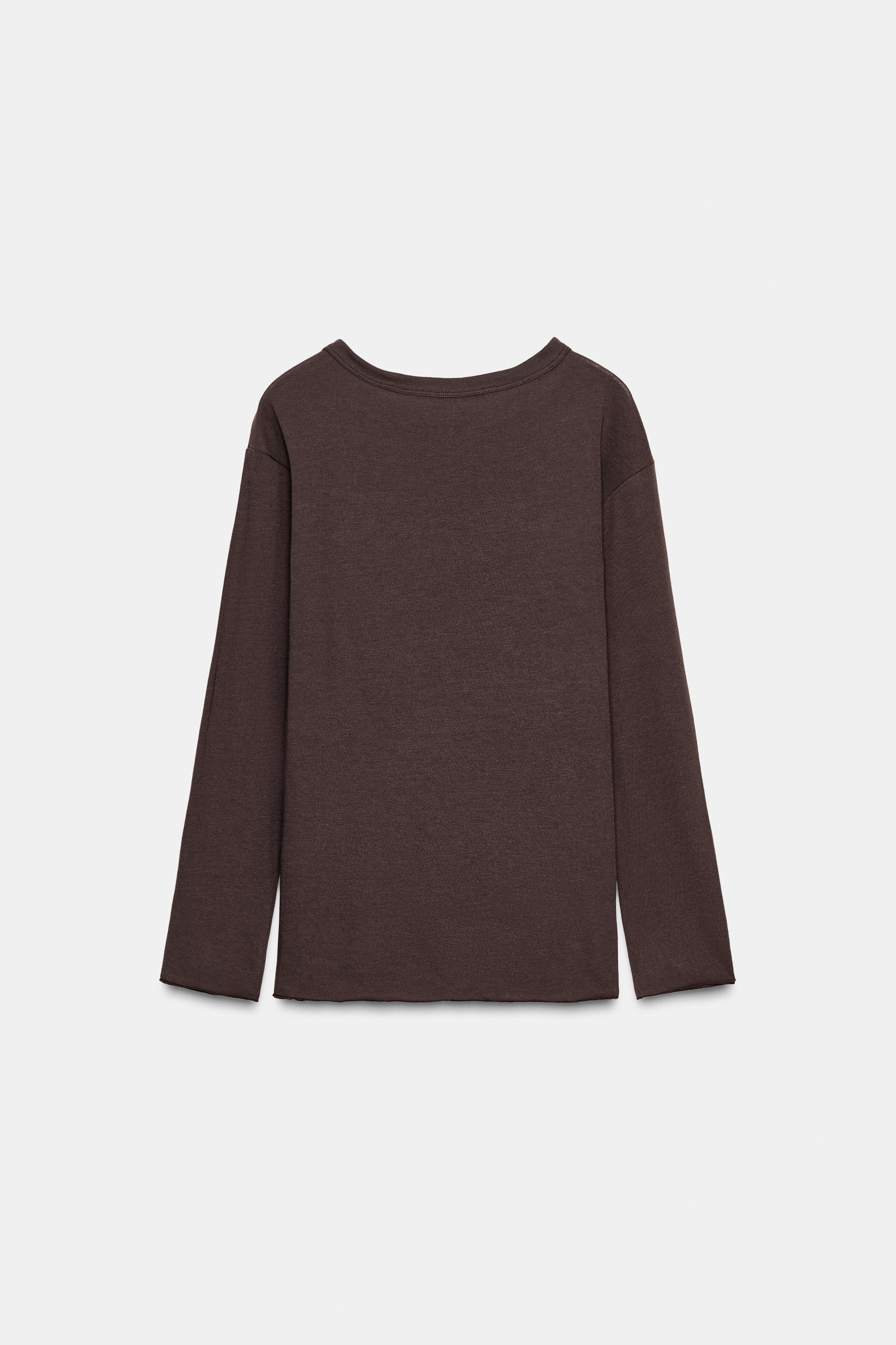 LONG SLEEVE T-SHIRT | Zara UK