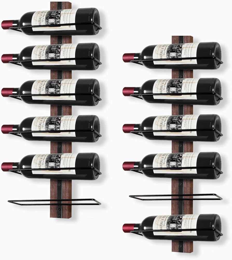 B4Life Wine Rack Wall Mounted, Wall Wine Rack for 12 Wine Bottles Wood Wine Racks for Wall, Wine ... | Amazon (US)