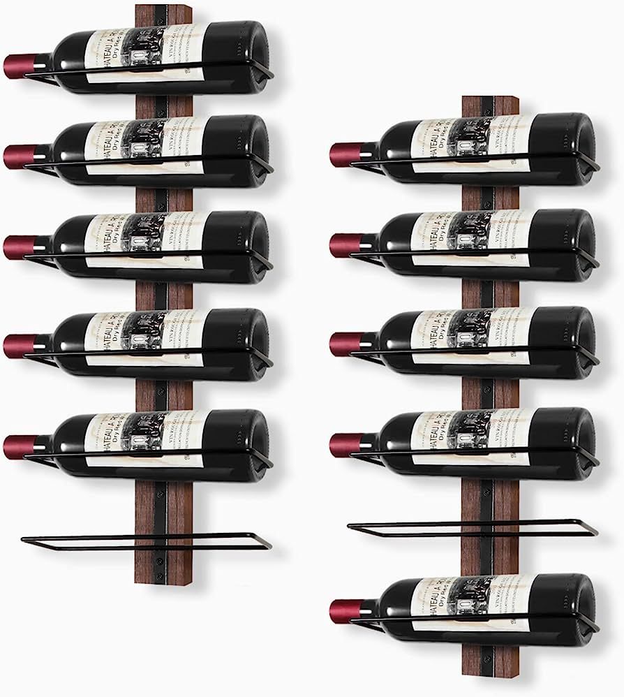 B4Life Wine Rack Wall Mounted, Wall Wine Rack for 12 Wine Bottles Wood Wine Racks for Wall, Wine ... | Amazon (US)