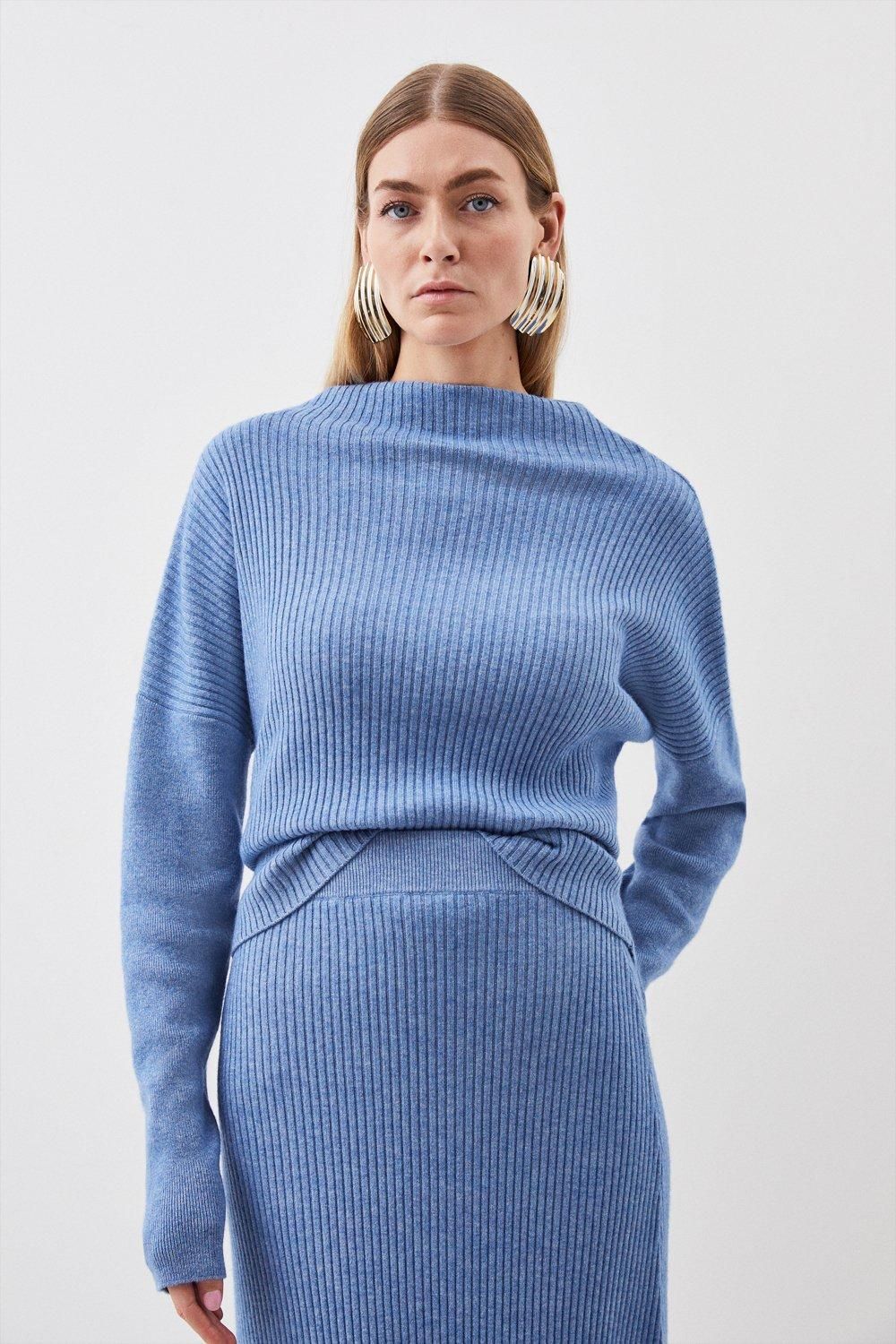 Cashmere Wool Knit Top | Karen Millen UK + IE + DE + NL