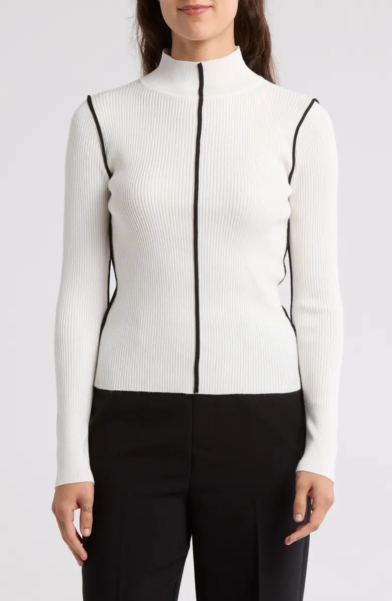 Center Seam Mock Neck Sweater | Nordstrom Rack