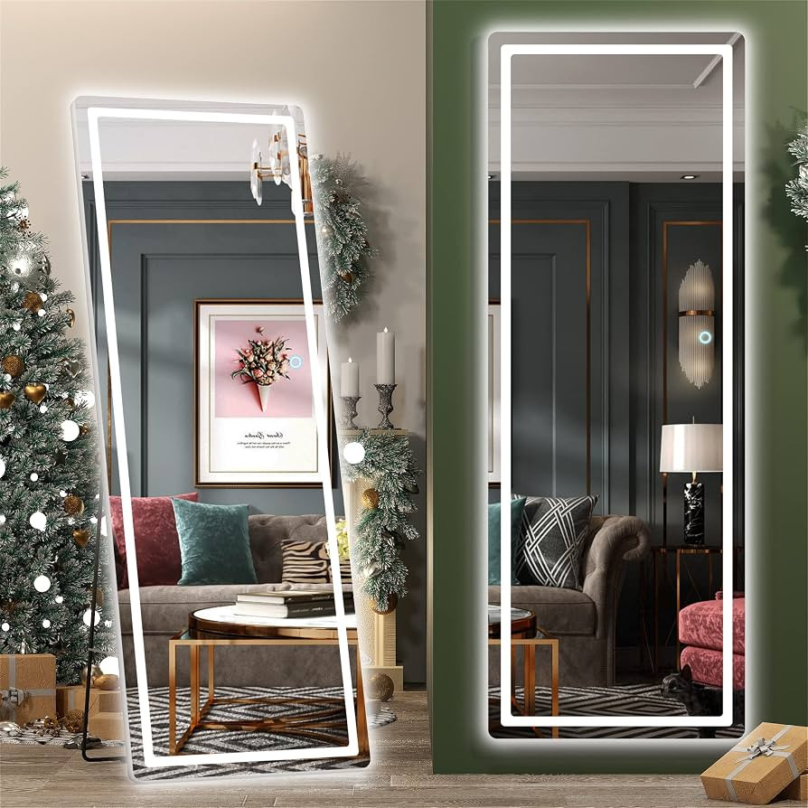 Hasipu Full Length Mirror with Lights, 65" x 22" LED Floor Mirror, Full Body Dressing Standing Mi... | Amazon (US)