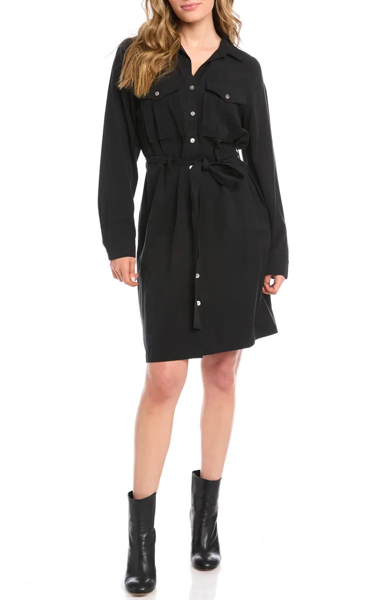 Belted Long Sleeve Shirtdress | Nordstrom