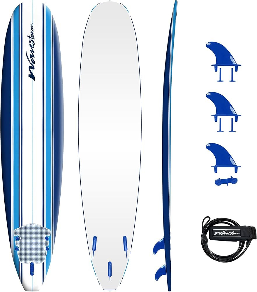 Wave Storm - Classic Soft Top Foam 9ft Surfboard for Beginners and All Surfing Levels Complete Se... | Amazon (US)