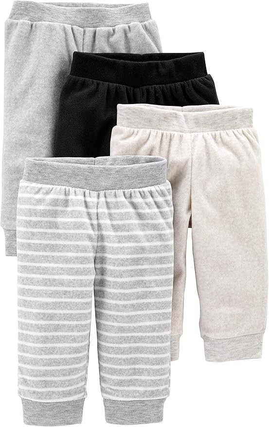 Simple Joys by Carter's Unisex Babies' Fleece Pants, Pack of 4 | Amazon (US)