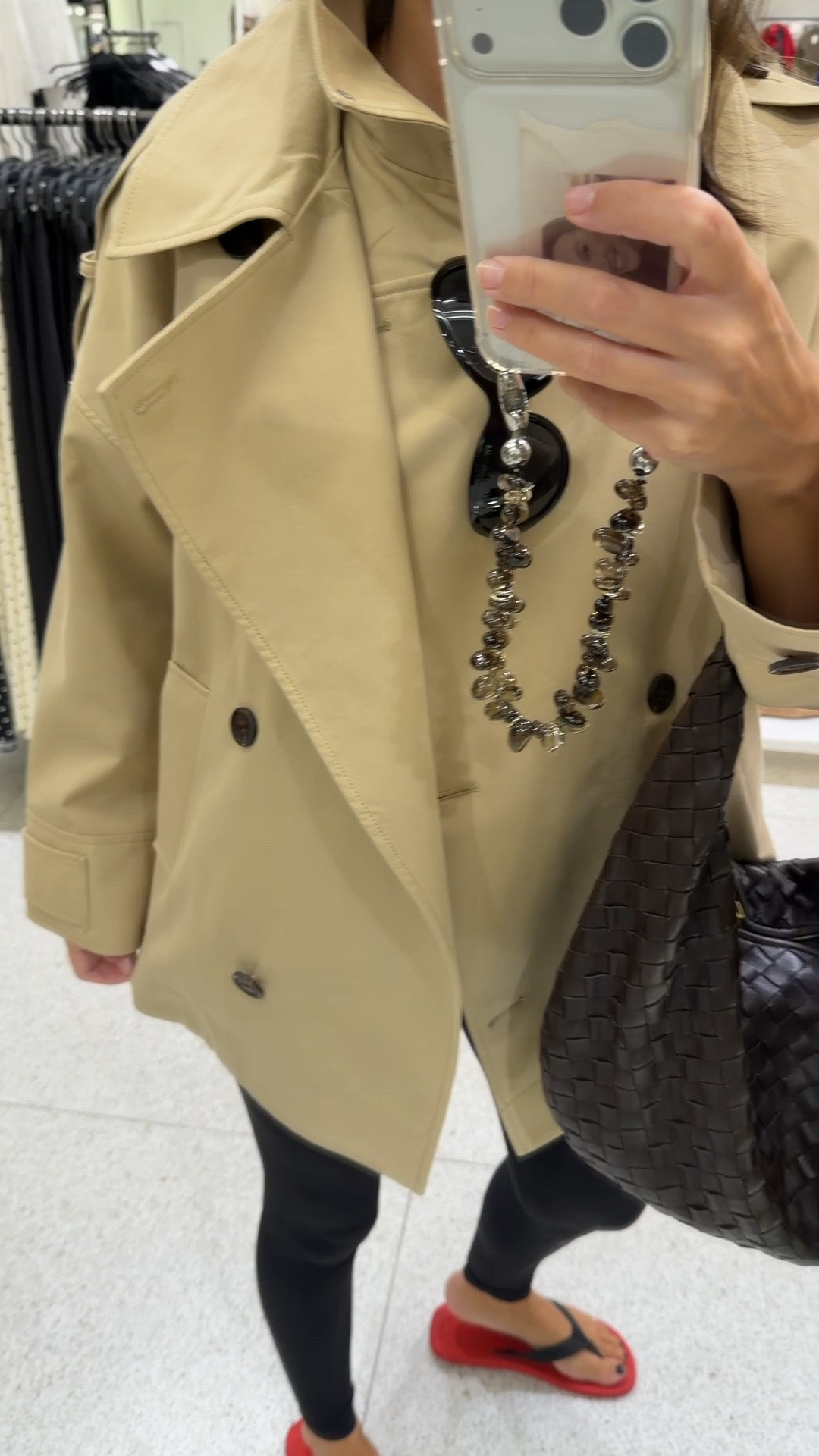Absolutely love this jacket! It runs true to size, but is oversized. I’m wearing a small.