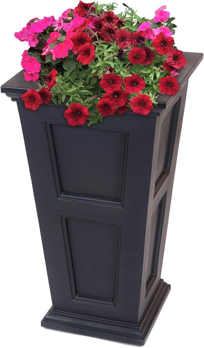 Mayne Inc. Fairfield 5829B Tall Planter,16in L x 16in W x 28.3in H,Black | Amazon (US)