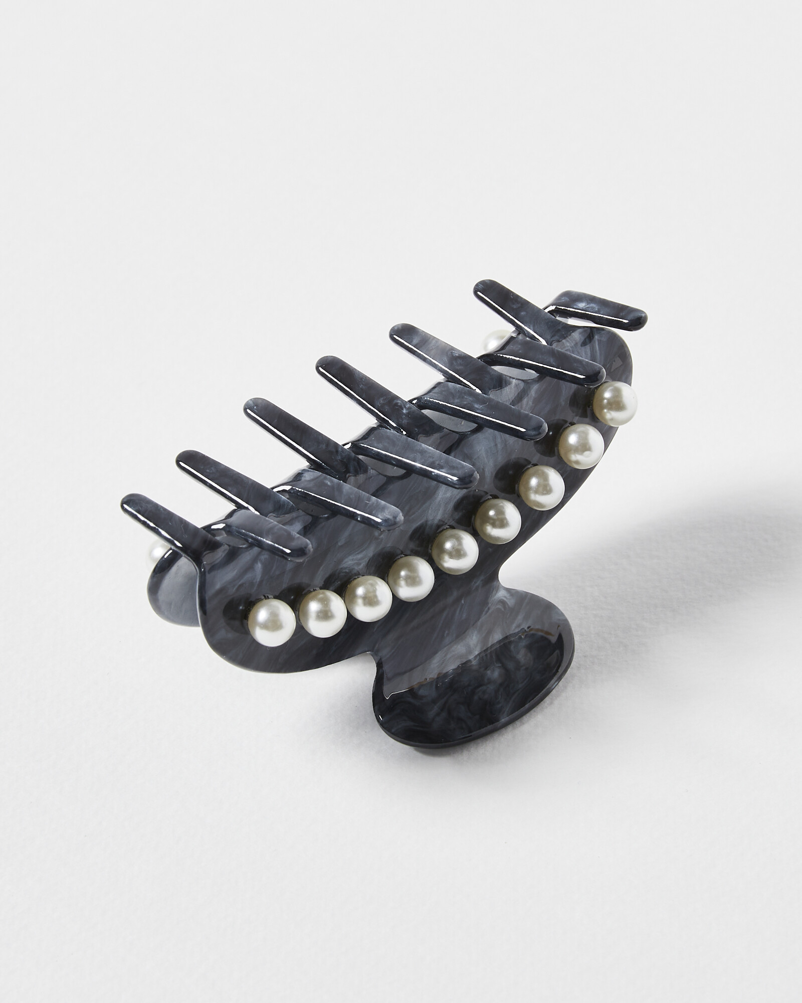Lilia Faux Pearl Shimmer Black Hair Claw Clip | Oliver Bonas | Oliver Bonas (Global)