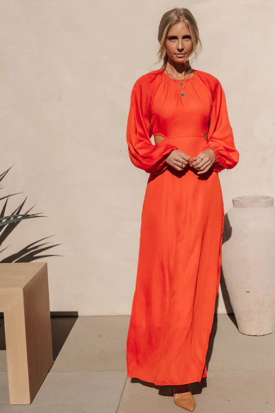 Caroline Maxi Dress in Red | Böhme US