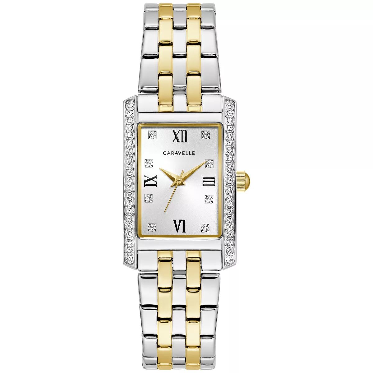 Caravelle by Bulova Ladies' Classic Crystal 3-Hand Quartz Watch, Rectangle Case | Target