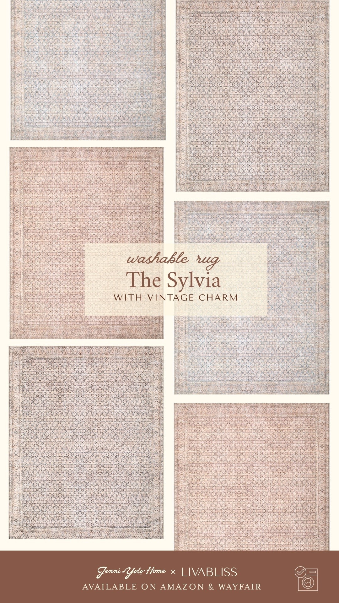 The Sylvia rug blends classic style with everyday convenience. The washable area rug features a timeless pattern, and it’s a low pile design is perfect for high traffic areas.

#LTKHome