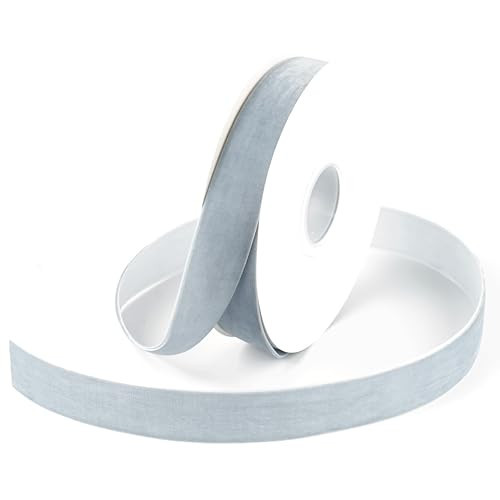 DINDOSAL Dusty Blue Velvet Ribbon 1 Inch Vintage Blue Single Face Velvet Christmas Ribbon for Tree Decorations, Gift Wrapping, Hair Bows, Wreaths and Garlands, Wedding, Cafts, Bouquet - 10 Yards | Amazon (US)