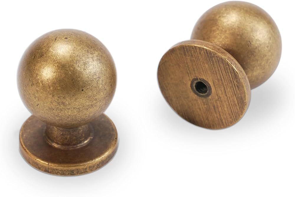 POVEFONK 10 Pack Antique Brass Kitchen Cabinet Knobs Vintage Drawer Knobs Aged Bronze Kitchen Cab... | Amazon (US)