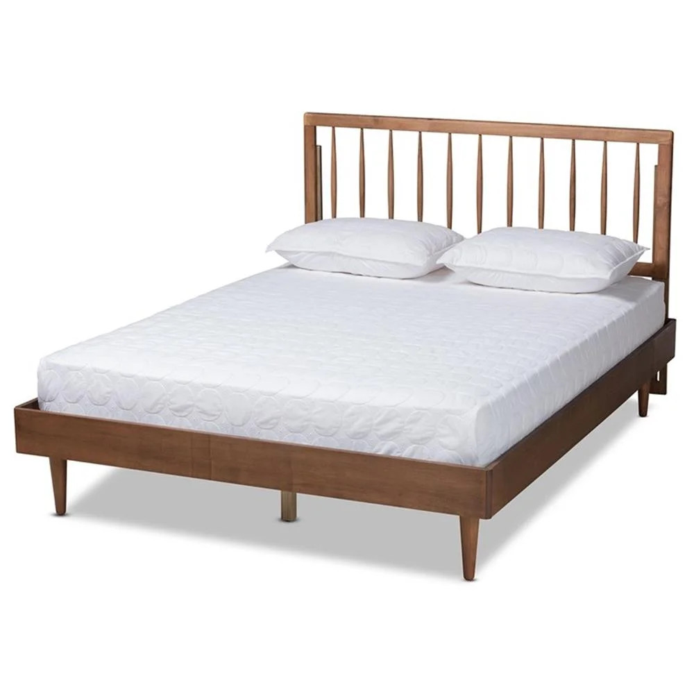 Bowery Hill Ash Walnut Finished Wood Full Size Platform Bed | Walmart (US)